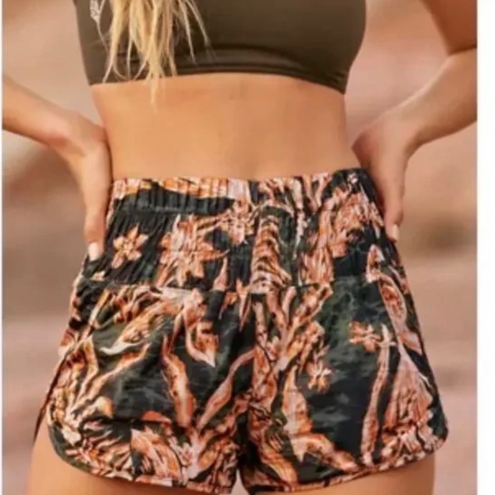 Free People Movement The Way Home Shorts Leaf‎ Floral Women's Size M F